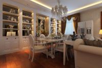 廊坊凤凰城140平简欧风格装修-北京实创装饰