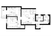 东升园82.85平简约风格-北京实创装饰