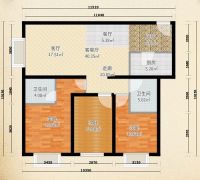 东洲家园 三室二厅二卫 140平米