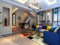 香河绿地国宝190平北欧风格效果图设计