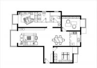东方夏威夷121平-简约风格装修-北京实创装