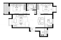 华远东方玫瑰两居简欧风格