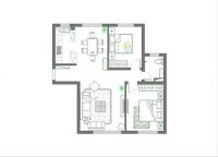 水色时光88平简约风格-北京实创装饰