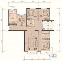 润泽公馆-欧美风情-三居室