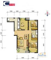 路劲·世界城-田园风格-二居室