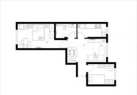 滨河园小区75平简约装修-北京实创装饰