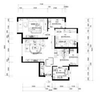 北京恒大城88.91平地中海风格-北京实创装