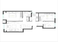 首创新悦都90平简约风格-北京实创装饰