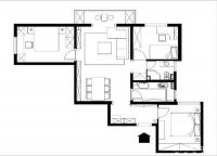 玉安园112平简约风格装修-北京实创装饰