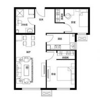 畅悦居85平新中式装修-北京实创装饰