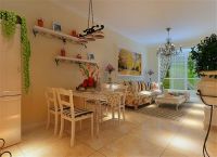 保利紫荆香谷90平田园风格效果图设计