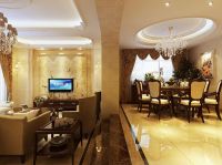 北京元洲装饰固安孔雀城245平简欧风格