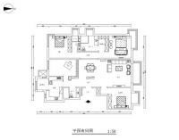 北京元洲装饰蓝岸丽舍100平新中式风格