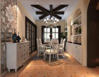 北京元洲装饰鸿坤曦望山145平田园风格