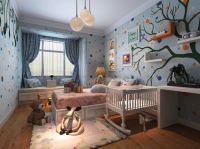 北京元洲装饰鸿坤曦望山145平田园风格