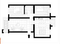 兴康家园100平简约风格装修-北京实创装饰