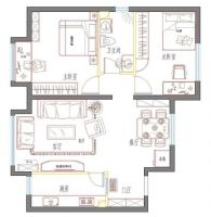 芭蕾雨悦都两居中式风格