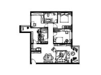 首开缇香郡三居简约美式风格