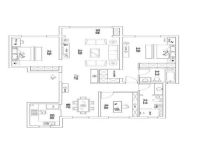 鲁能７号院142平美式风格装修-北京实创装饰