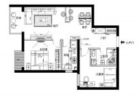 国风美唐90平简约风格装修-北京实创装饰