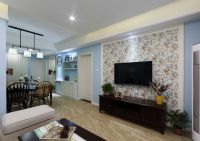 田园风格家装三居室设计效果图片