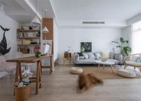 北欧家，电视墙的树干设计，自然的艺术感