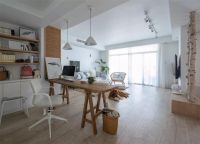 北欧家，电视墙的树干设计，自然的艺术感