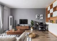 北欧风小户型二居室，灰与木的结合轻松又舒适