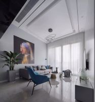 现代轻奢风格复式楼装修效果图，都市时尚美感