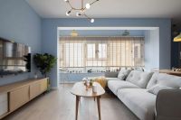 100㎡清新北欧风三居室设计，宁静优美，色彩