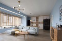 100㎡清新北欧风三居室设计，宁静优美，色彩