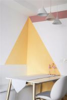 65㎡北欧风两居室，灰粉+灰蓝拼色墙太好看了