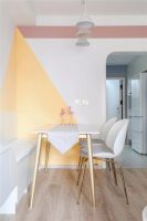 65㎡北欧风两居室，灰粉+灰蓝拼色墙太好看了