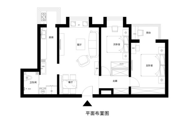 保利紫荆香谷86平西式古典风格案例效果图设计