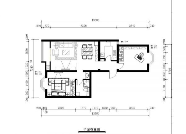 78平米两居室装修案例