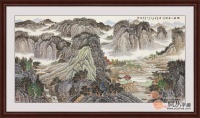 青绿山水画 易从山水画推荐吴大恺青绿山水画作品