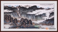 青绿山水画 易从山水画推荐吴大恺青绿山水画作品