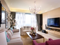 浪漫满屋单身女性一居室 米白色为主的温馨家装