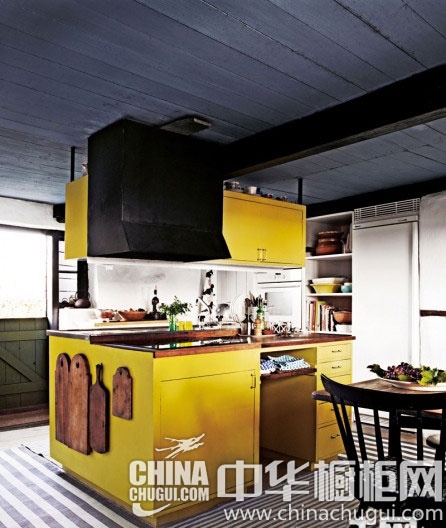 清新风走入厨房 被自然元素的橱柜设计 整体橱柜