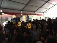 临沂600人冒雨抢砖 金朝阳陶瓷明星签售会完美收官