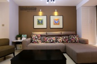 95平纯色简约风格家装 彰显知性品味