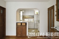 120㎡孵化情感的暖房 半开放式厨房橱柜样板设计