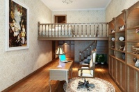 欧式书房设计效果图