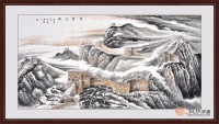 万里长城风水画 国画长城图作品欣赏