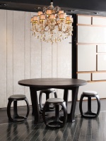 现代庄重优雅的经典中式风格一居室家装效果图