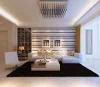 远见114平三居室简洁装修 现代都市空间