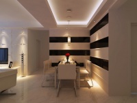 远见114平三居室简洁装修 现代都市空间