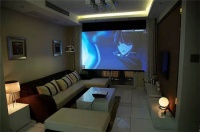 白领夫妻8万装修88平现代简约 超炫酷观影客厅设计