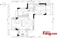 半包6万打造80平米小户型 蓝绿色调&现代简约风格