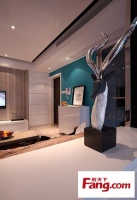 半包6万打造80平米小户型 蓝绿色调&现代简约风格